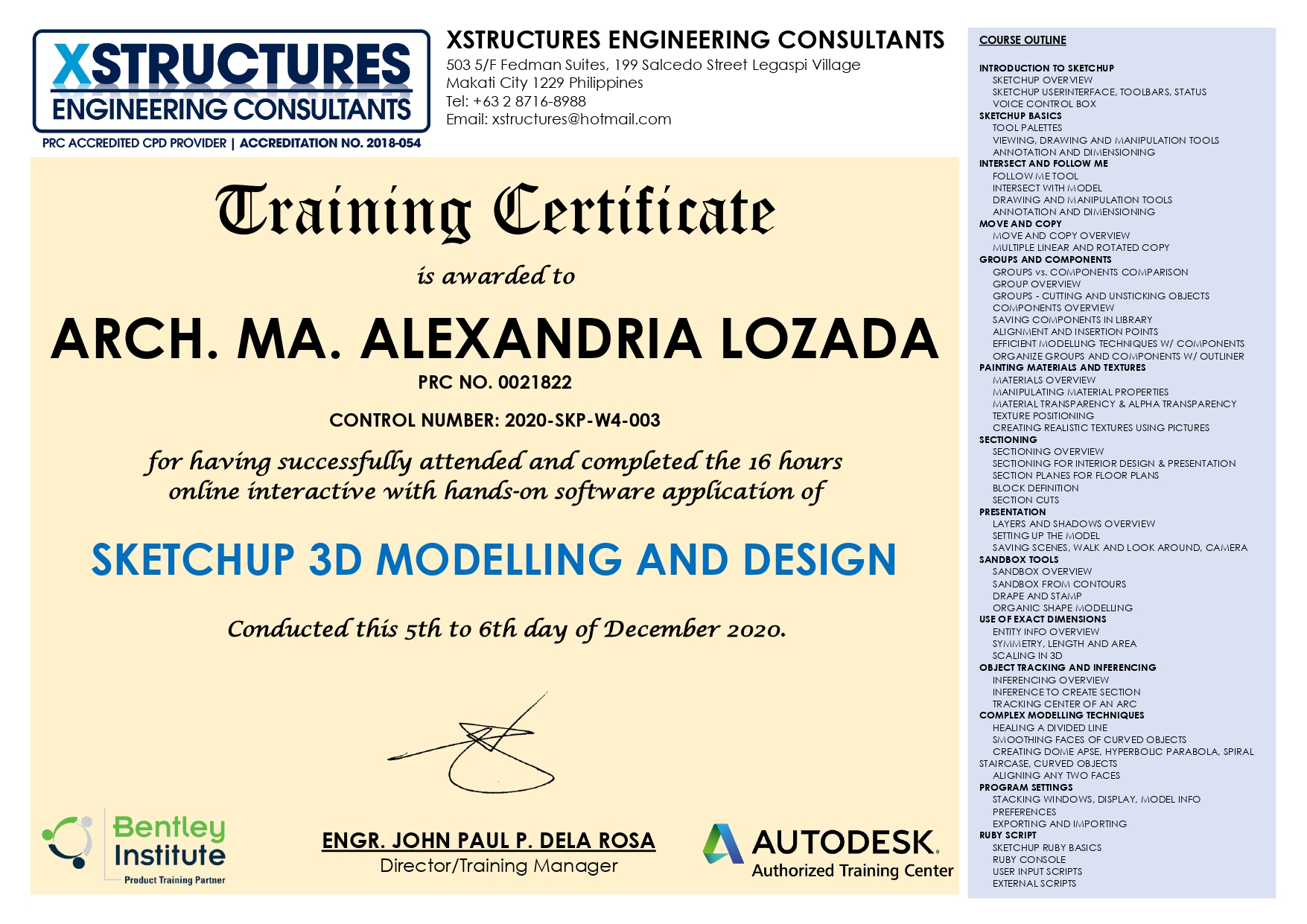 Sketchup 3D Modelling and Enscape