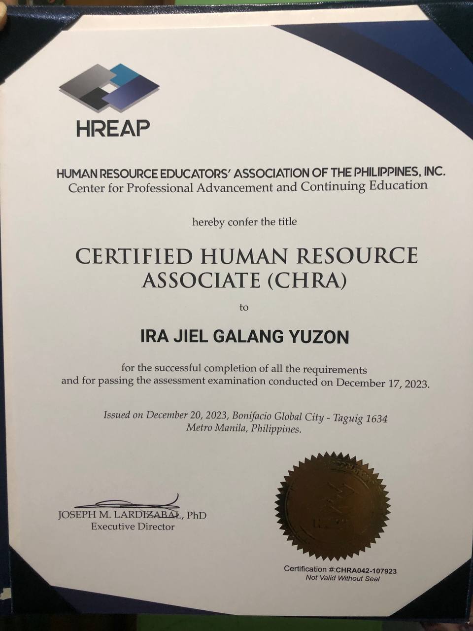 Certified Human Resource Associate