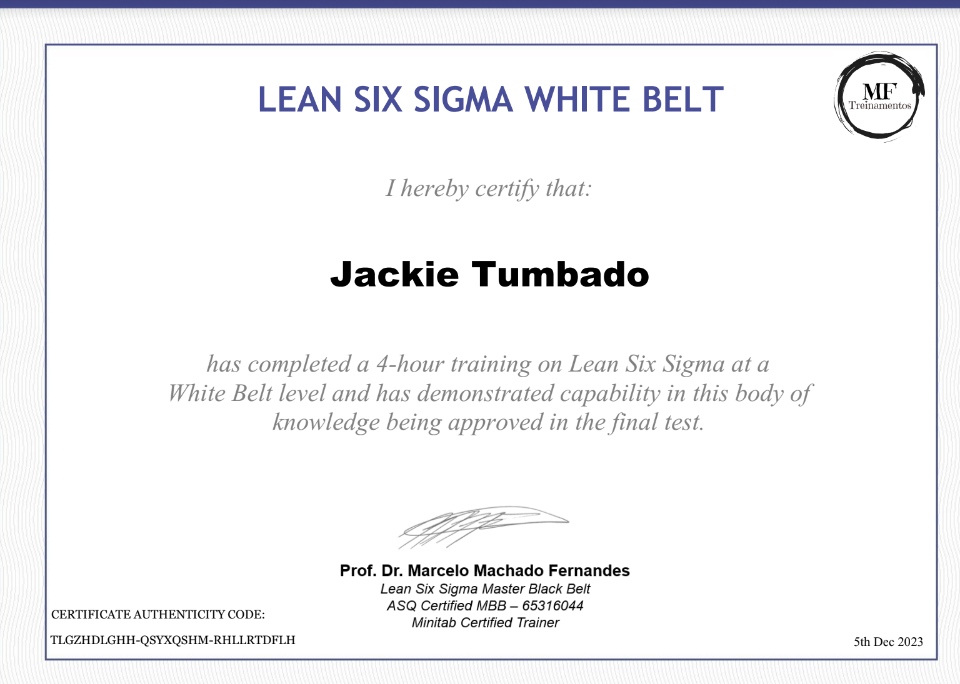 Lean Six Sigma White Belt