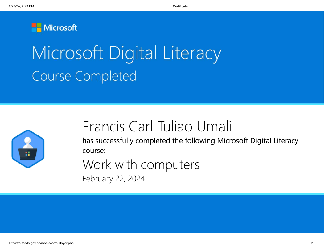 Microsoft Digital Literacy