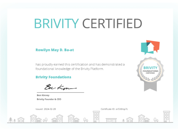 Brivity Certified