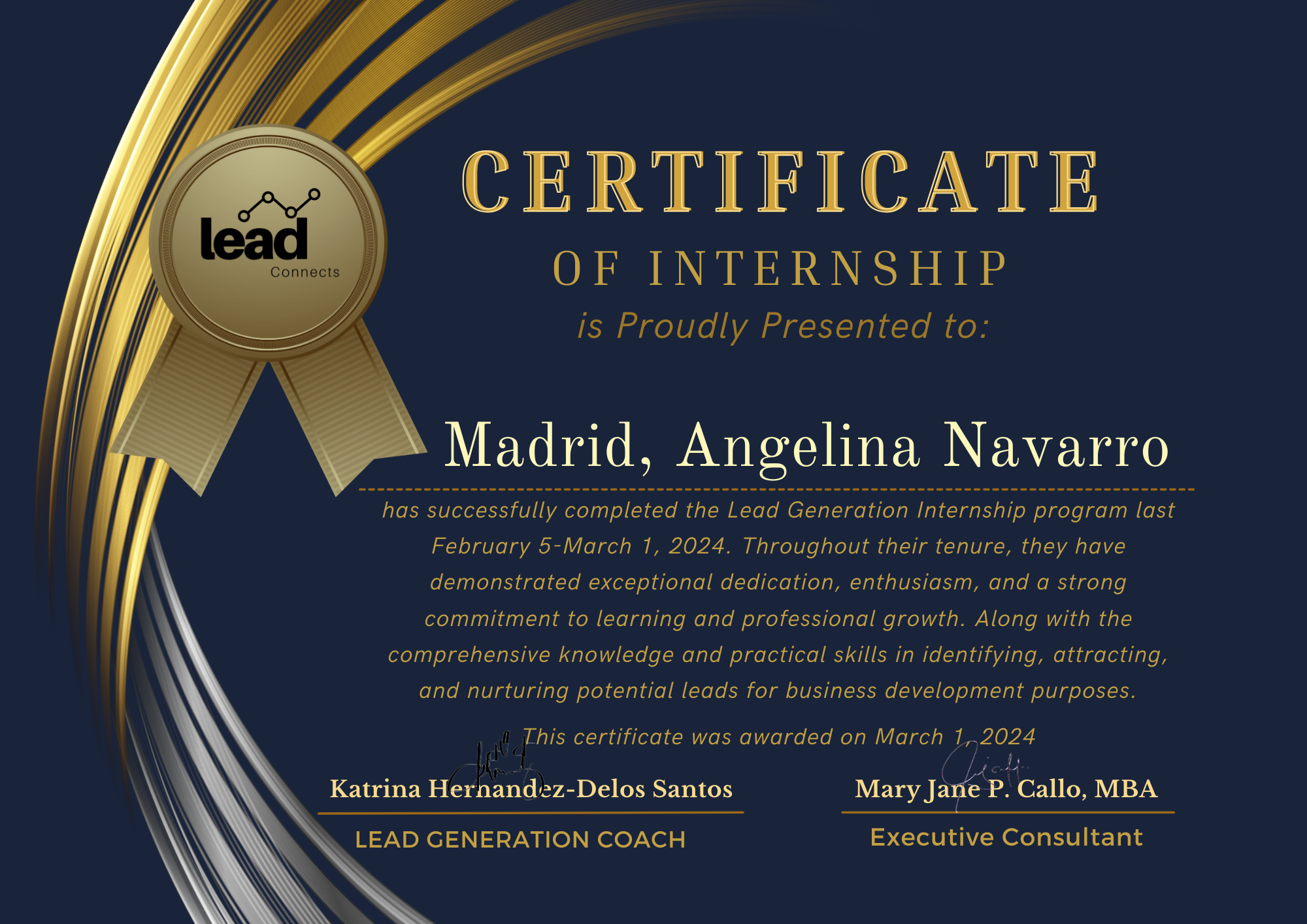 Internship Certificate Lead Generation