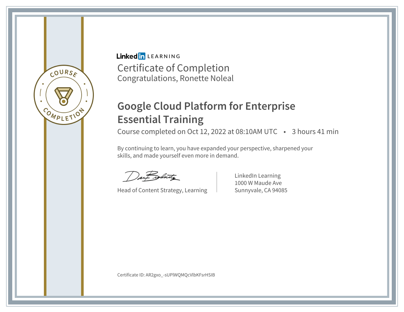 Google Cloud Platform for Enterprise Essential Training