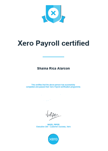 XERO Payroll Certified