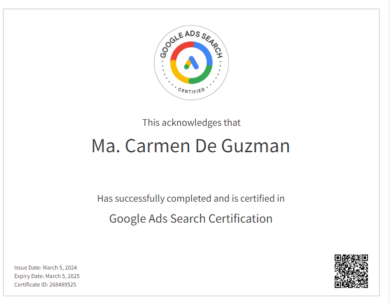 Google Ads Search Certification