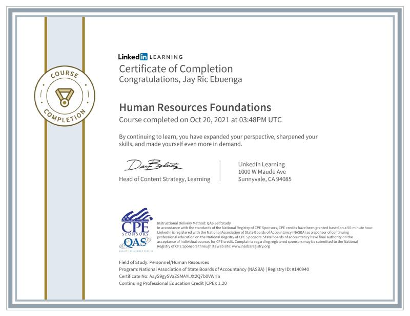 Human Resources Foundations