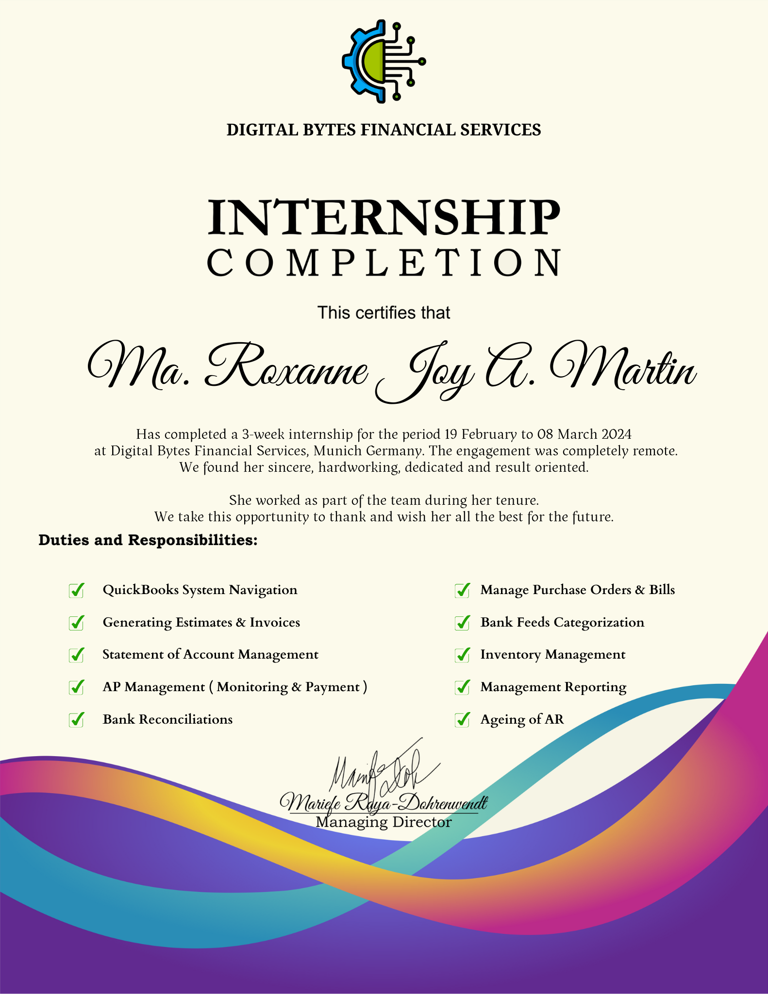 QBO Internship