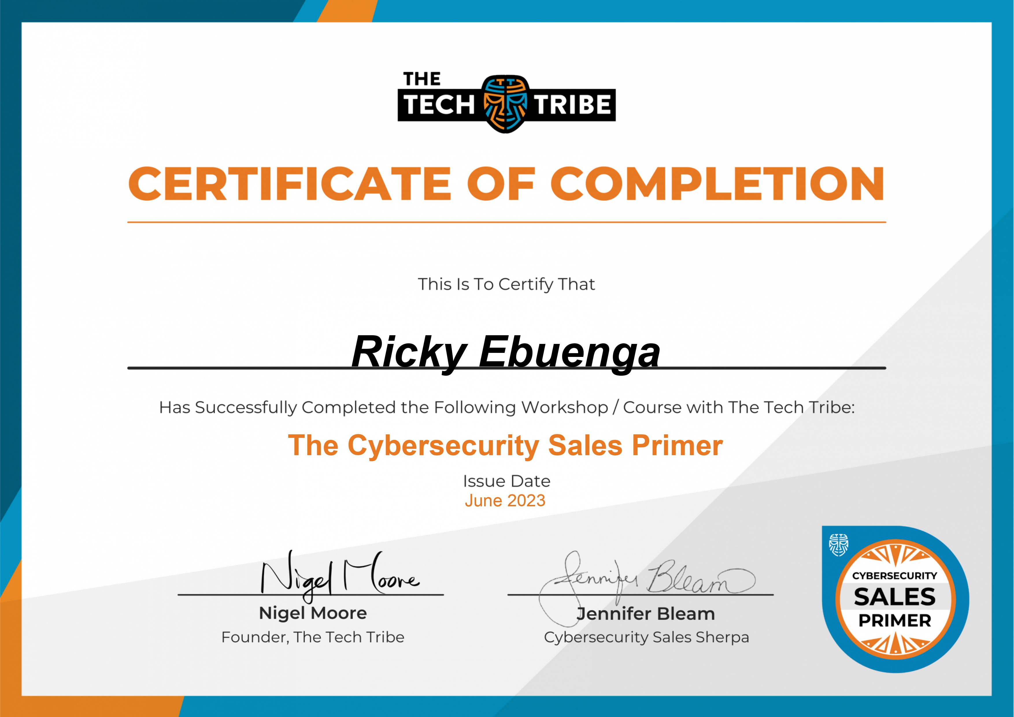 Cybersecurity Sales Primer