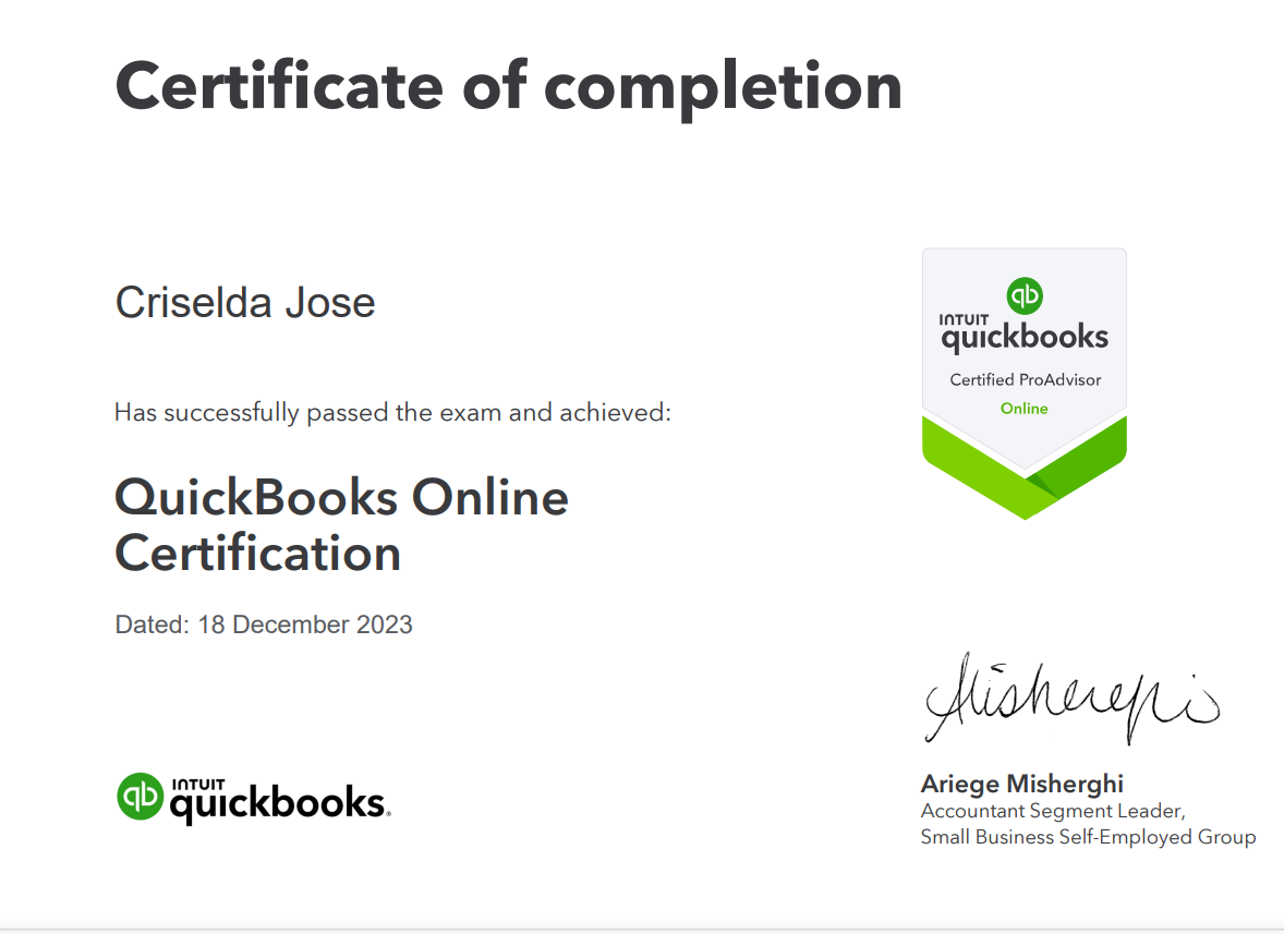 QuickBooks Online Certification