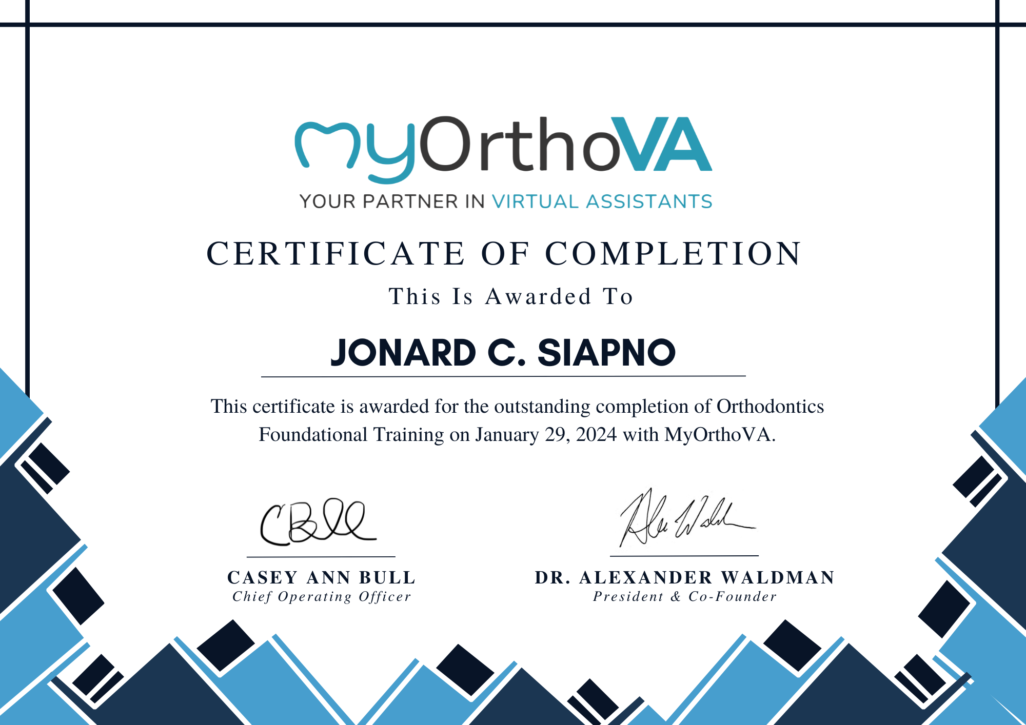 Orthodontics Foundational Training-MyOrthoVA