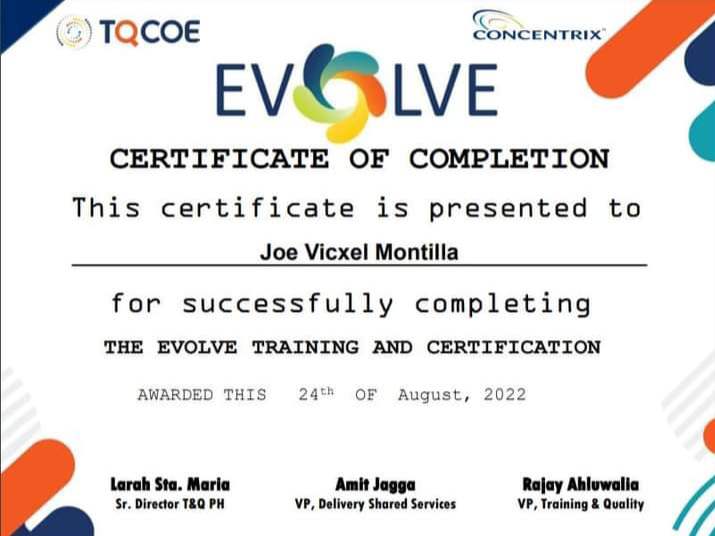 The Evolve Training and Certification