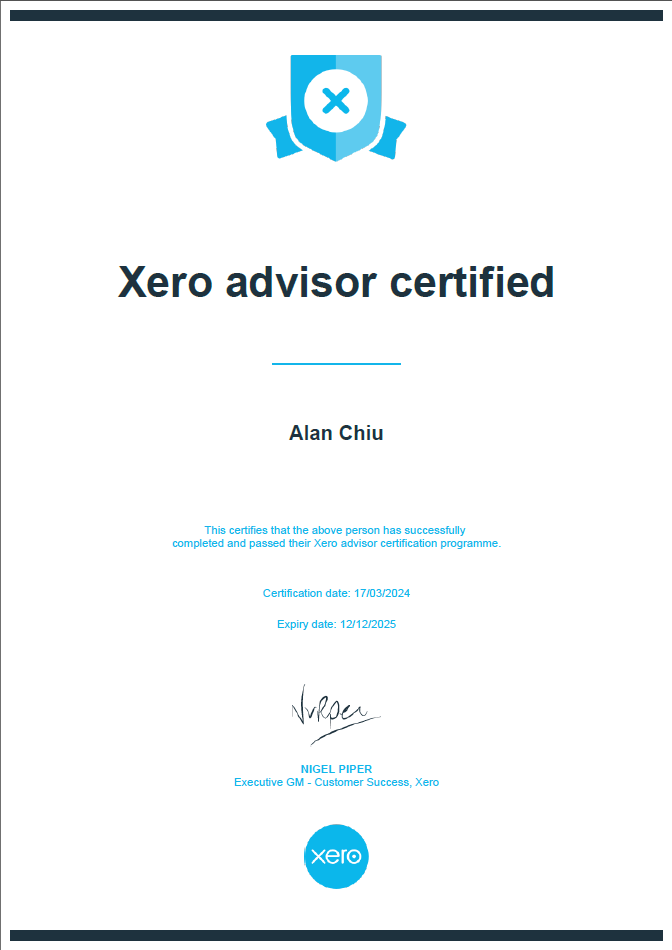 Xero Advisor Certified