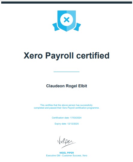 Xero Payroll Certified