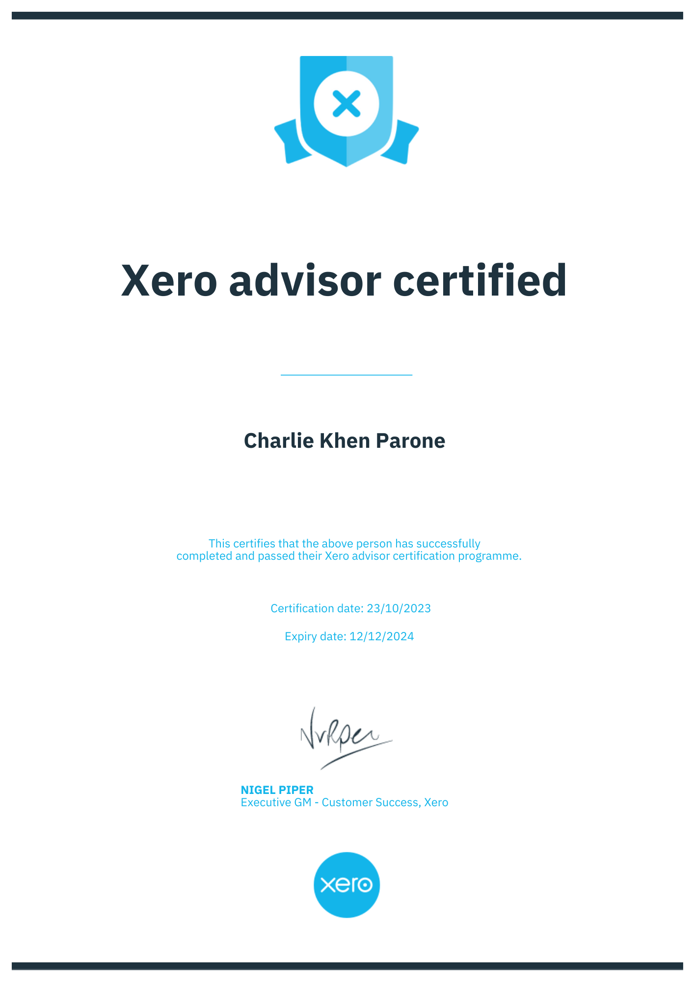 XERO Advisor Certified