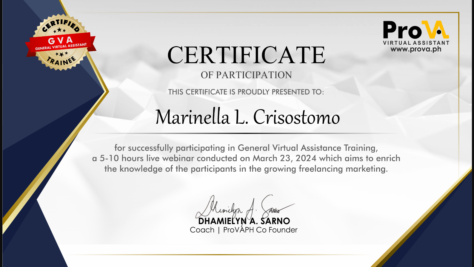 General Virtual Assistant Training