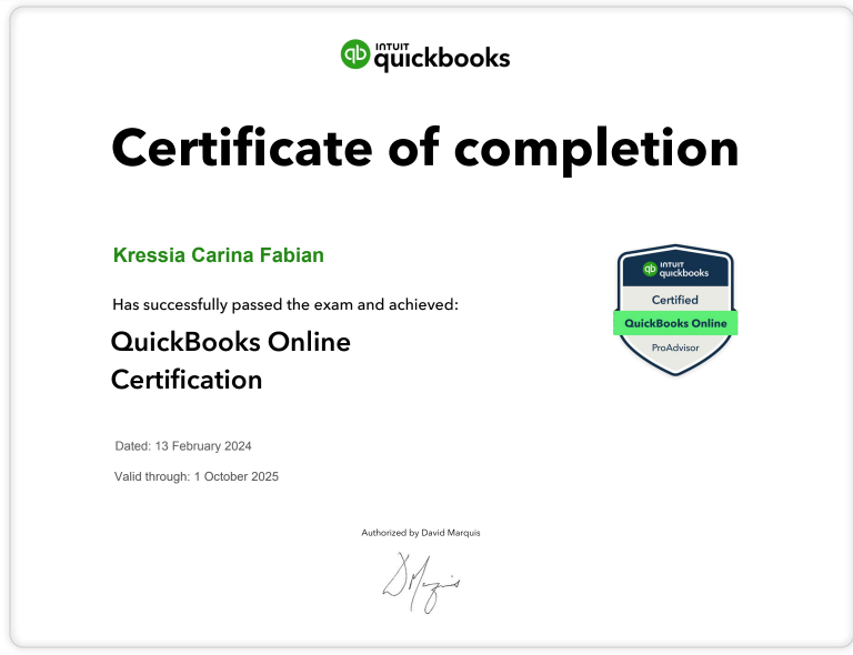 Quickbooks Online Certification