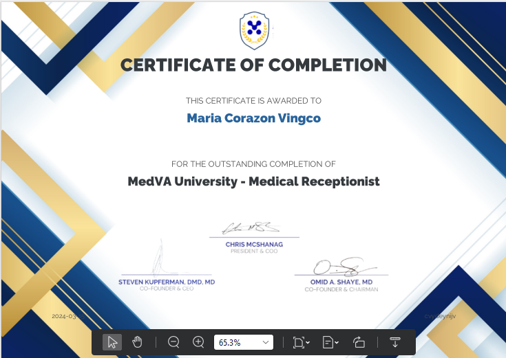 Medical Receptionist