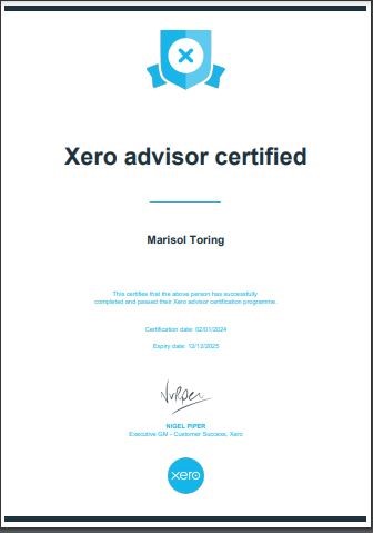 Xero Advisor Certificate