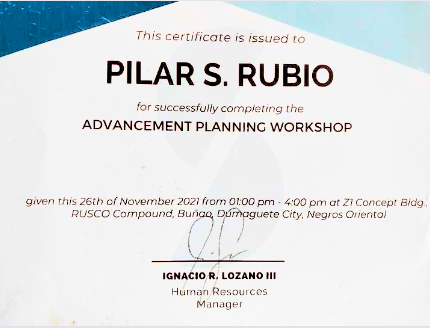 Advancement Planning Workshop