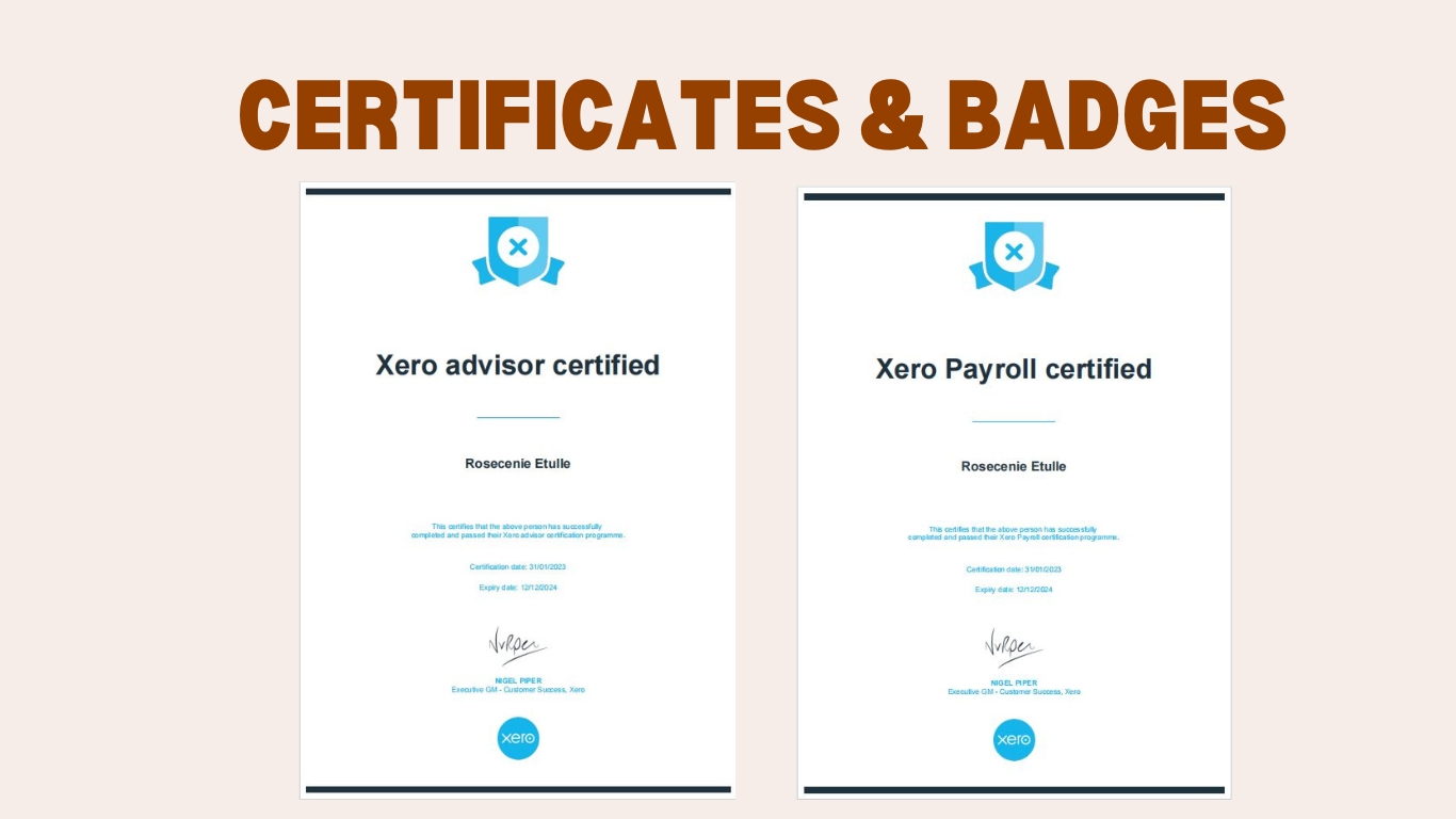 Xero Advisor & Payroll Certified