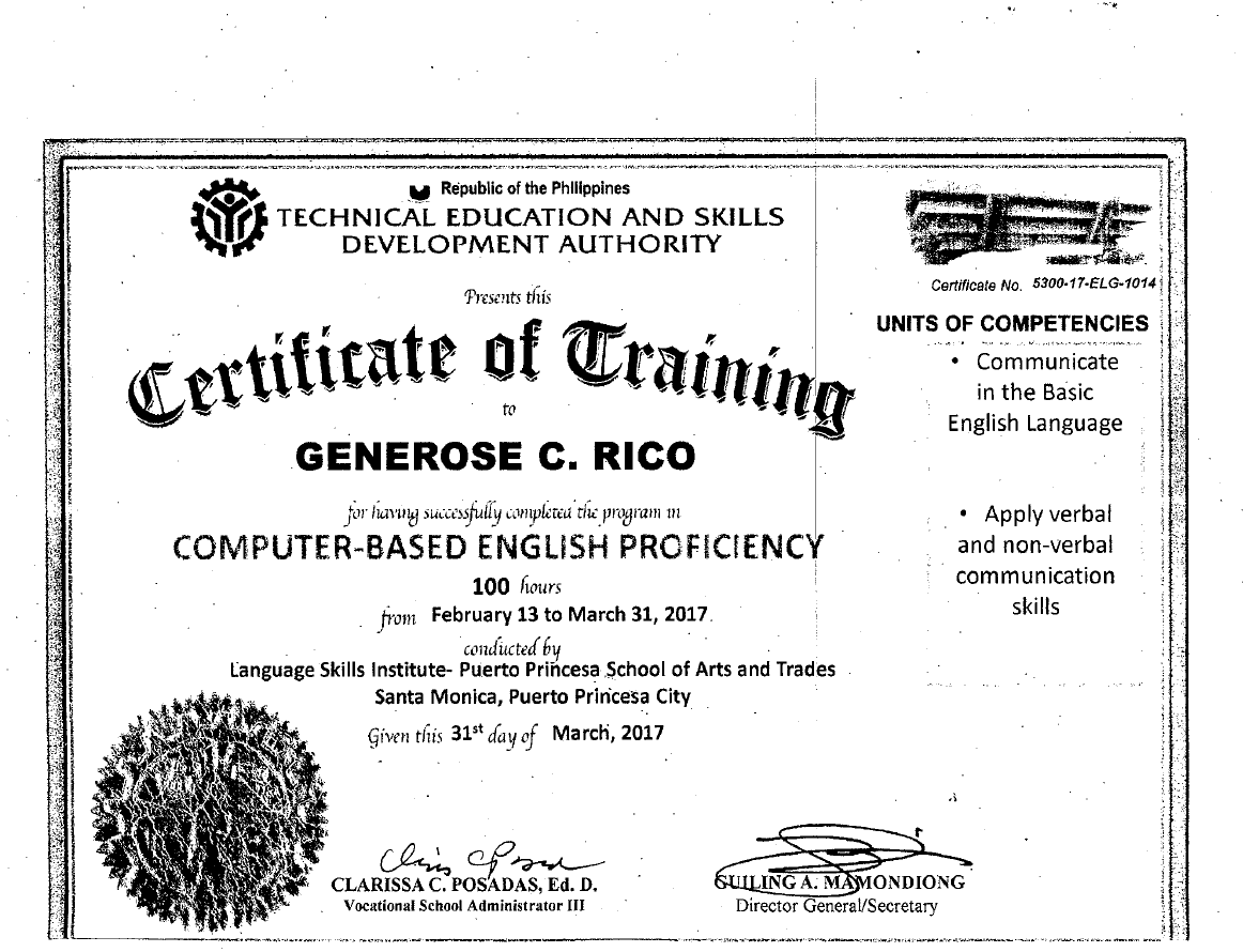 Computer Based English Proficiency