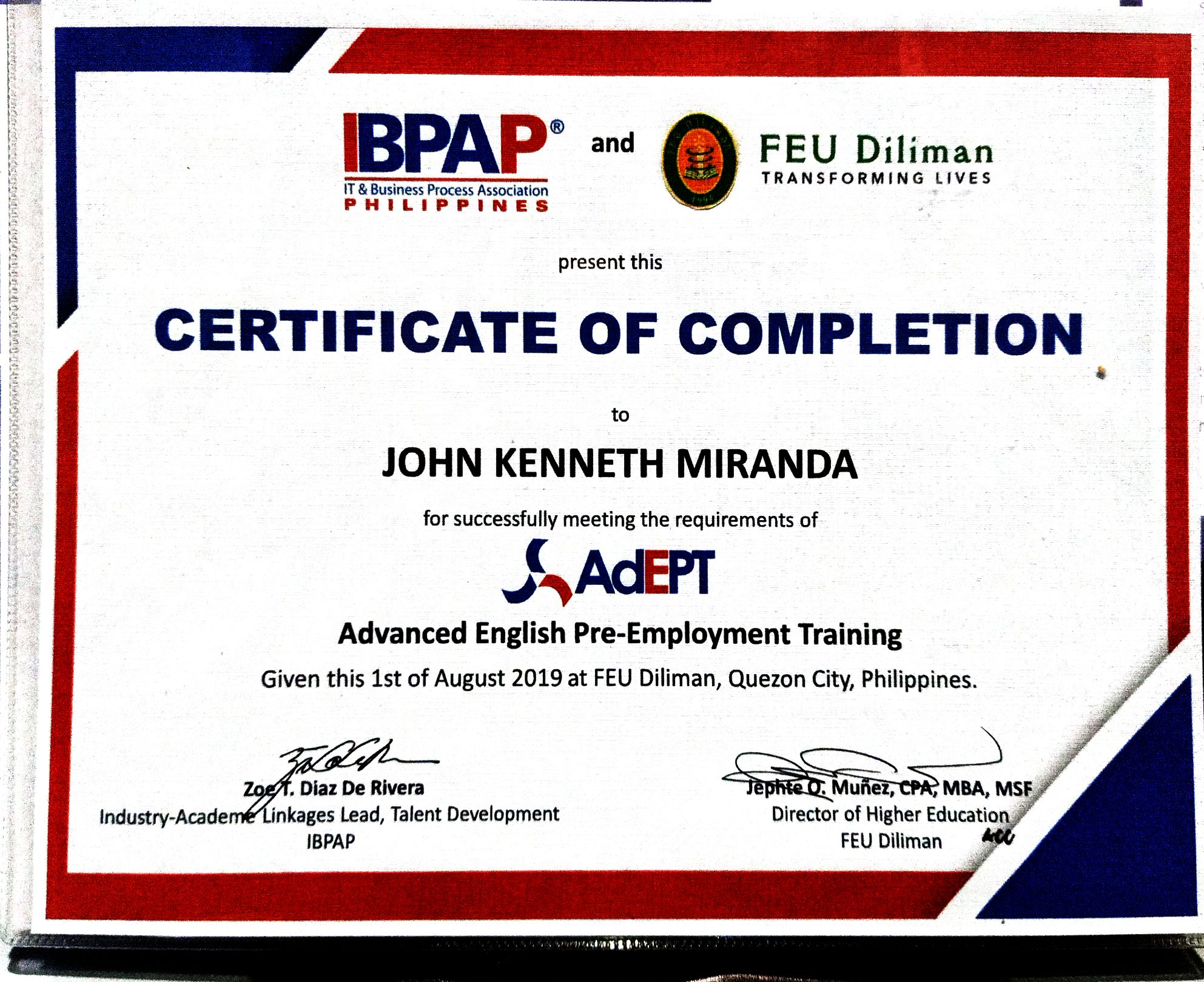 Adept Training