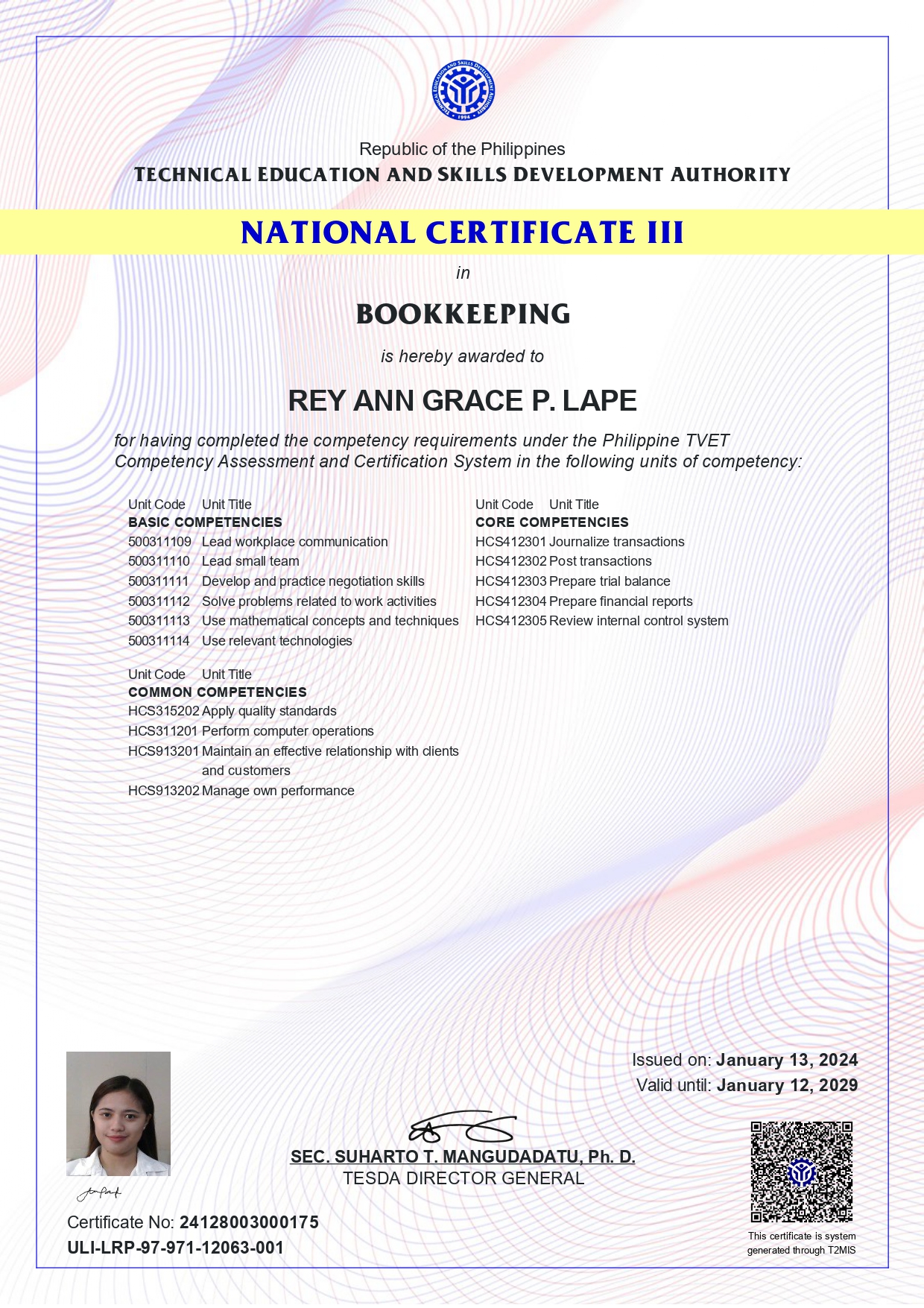 Bookkeeping NCIII