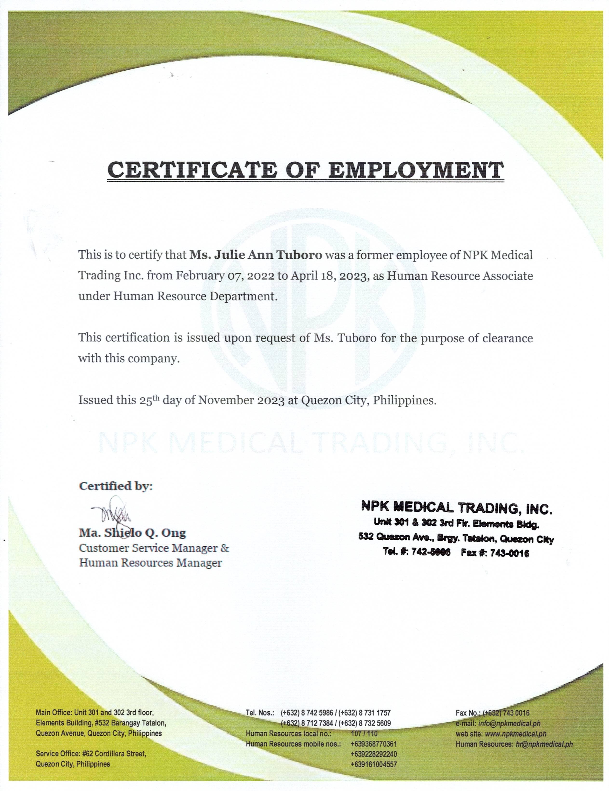 HR Associate