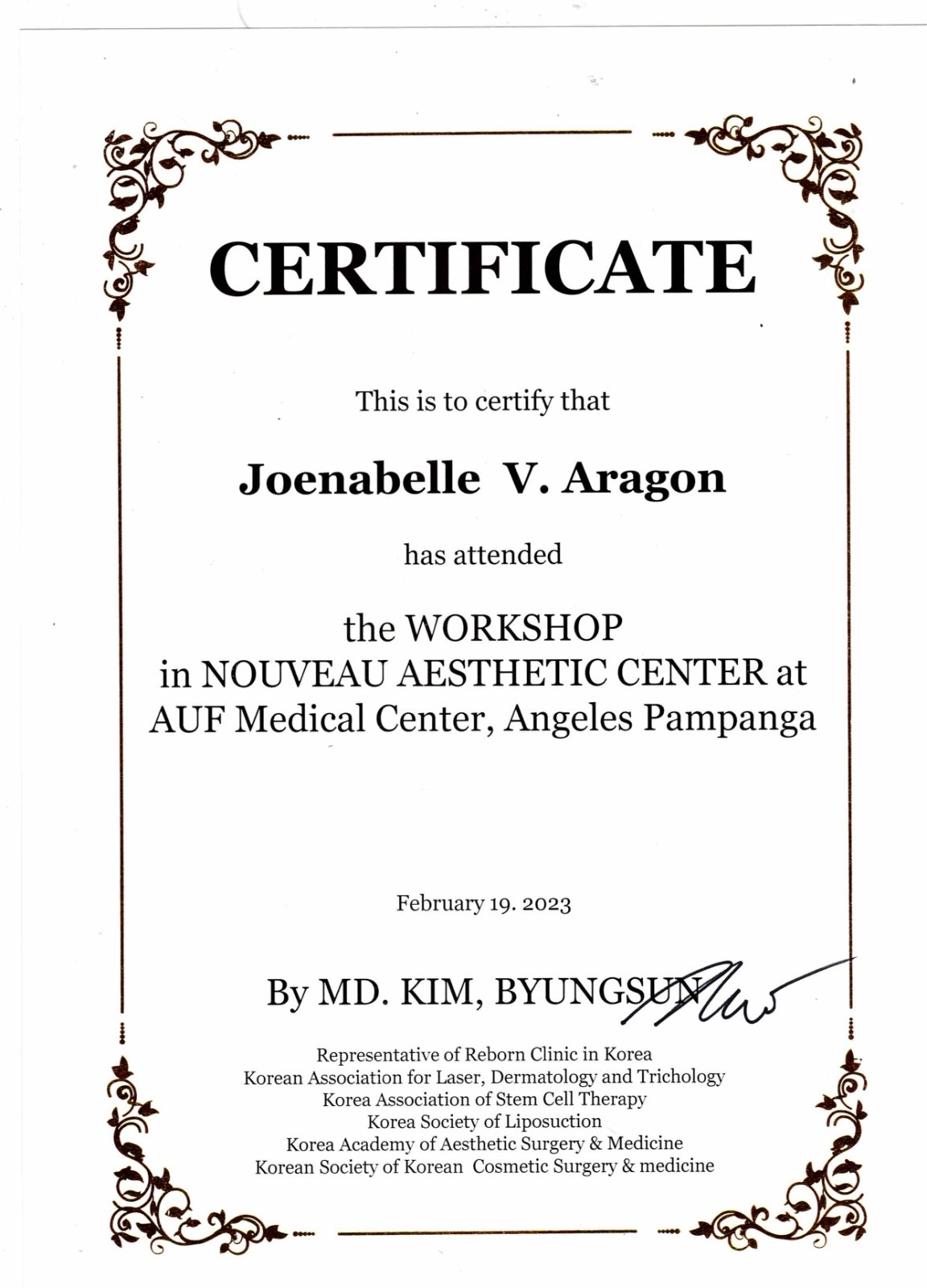 Workshop with Korean Doctor