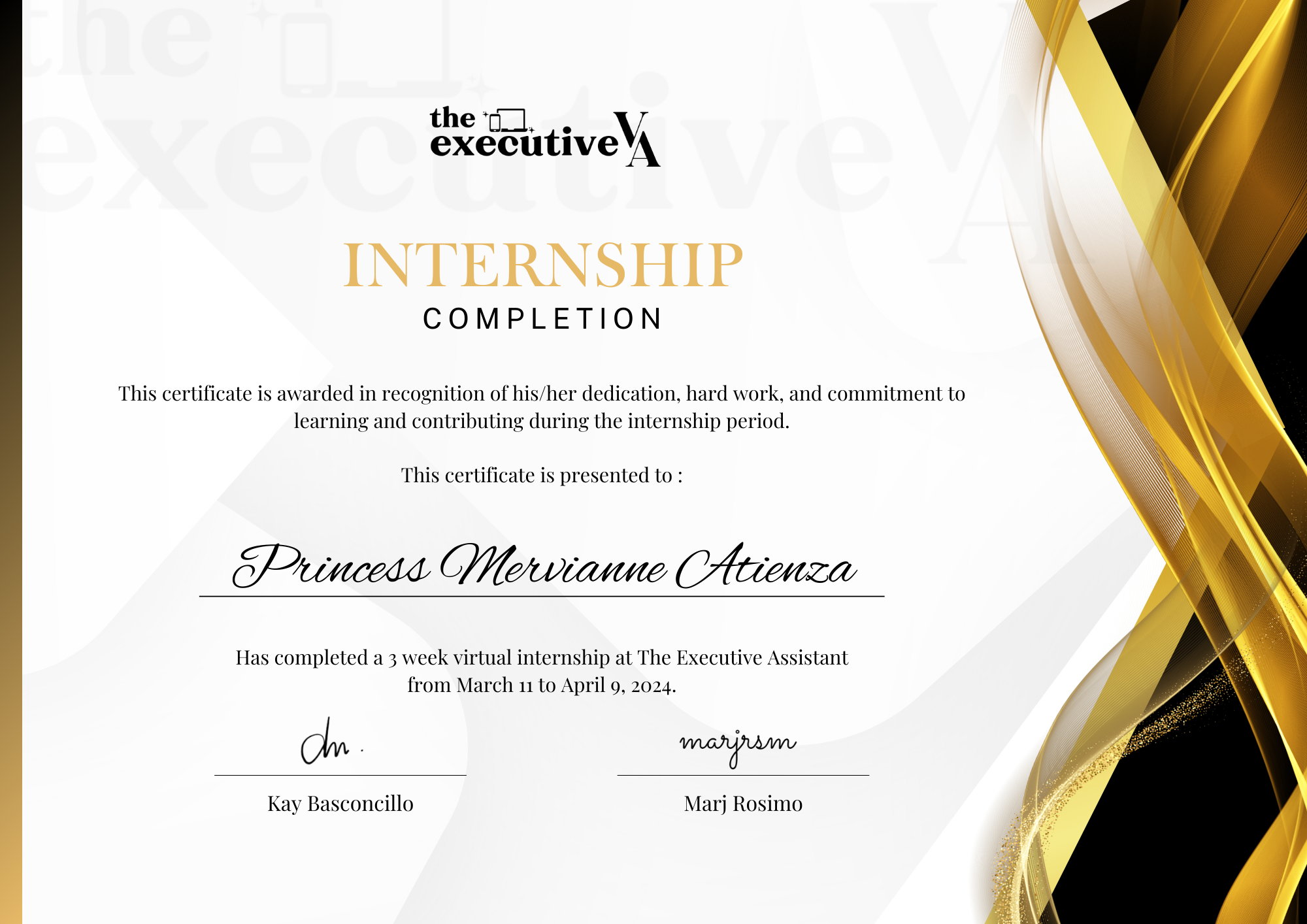 Executive Assistant Certificate