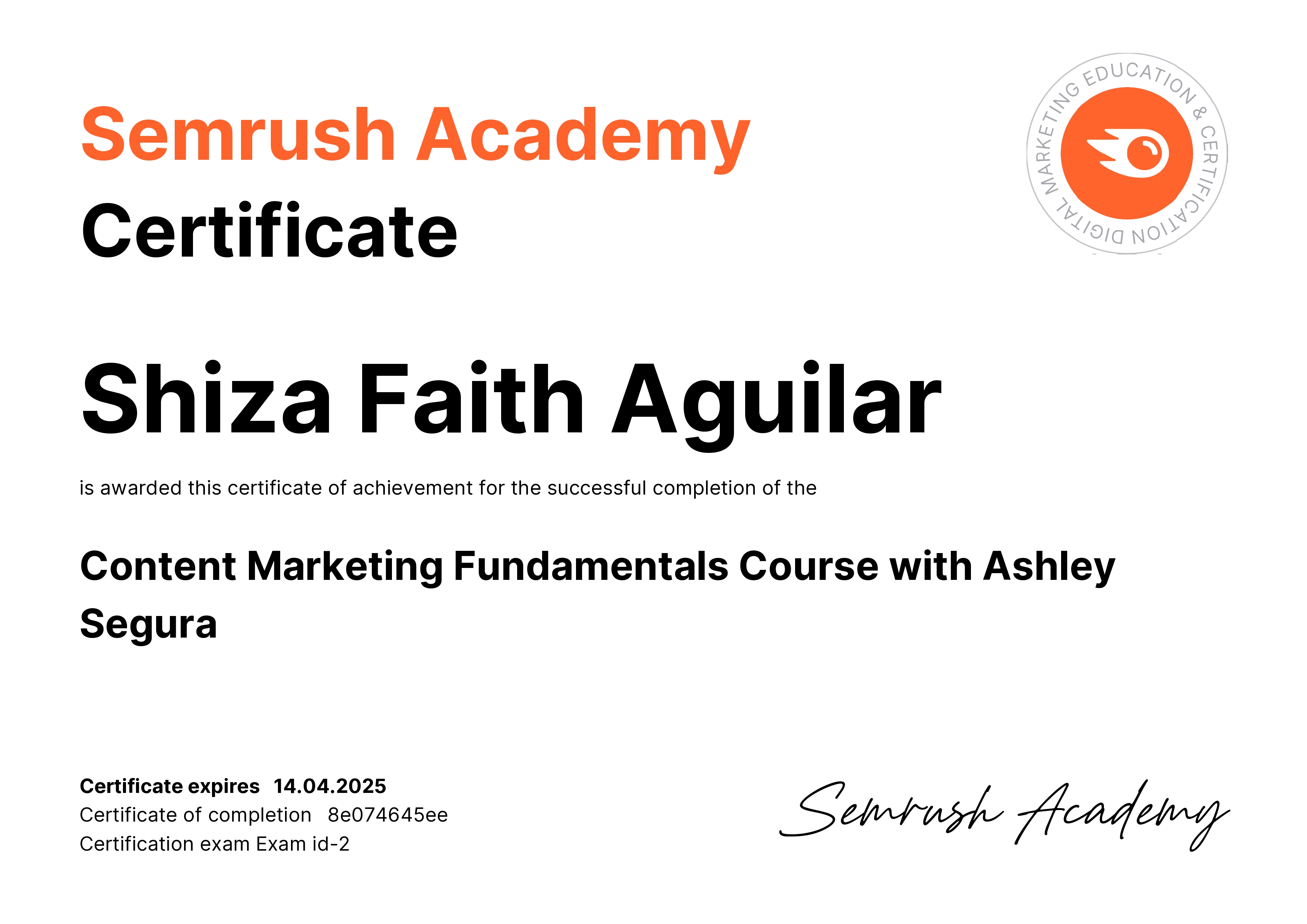 Content Marketing Course