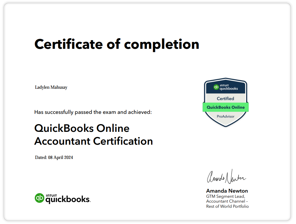 Quickbooks Online Pro-Advisor