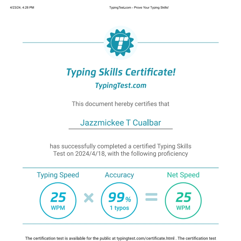 Typing test