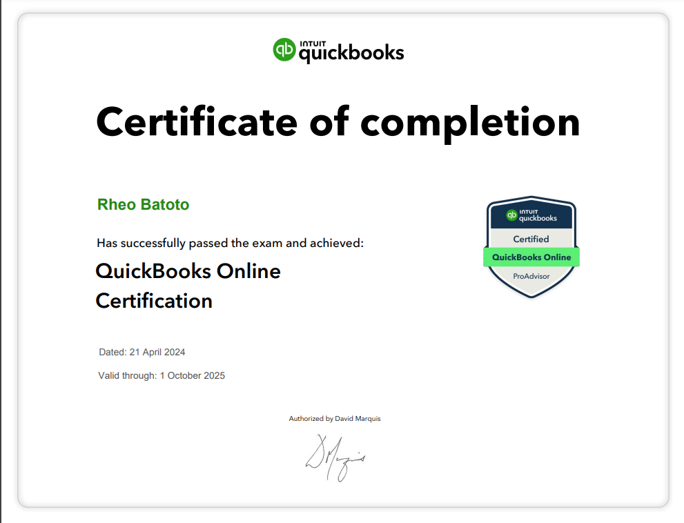 QuickBooks Online Certification