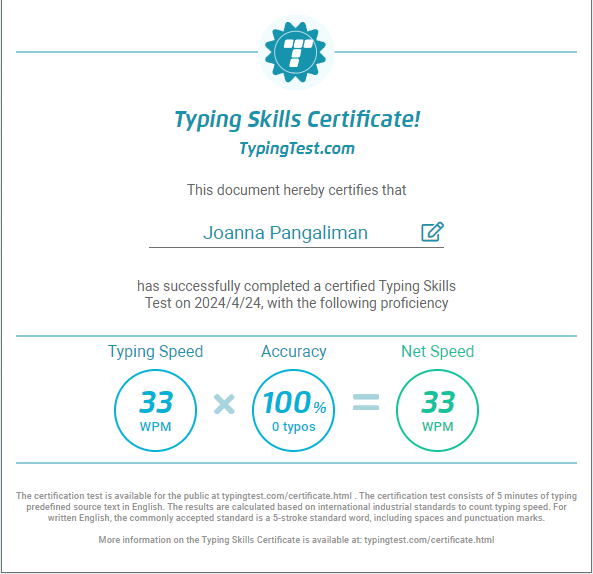 TYPING TEST