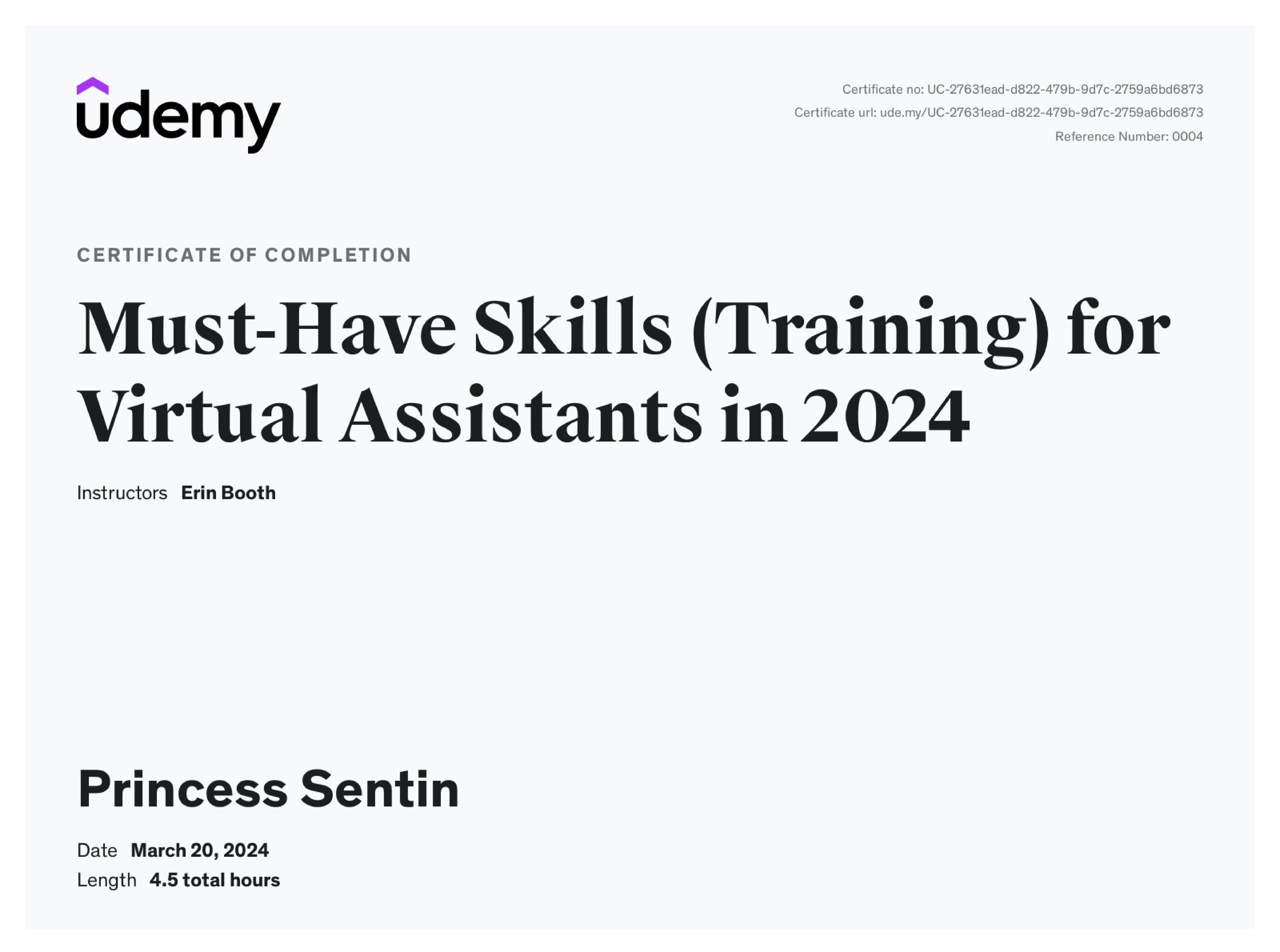 Virtual Assistant Course