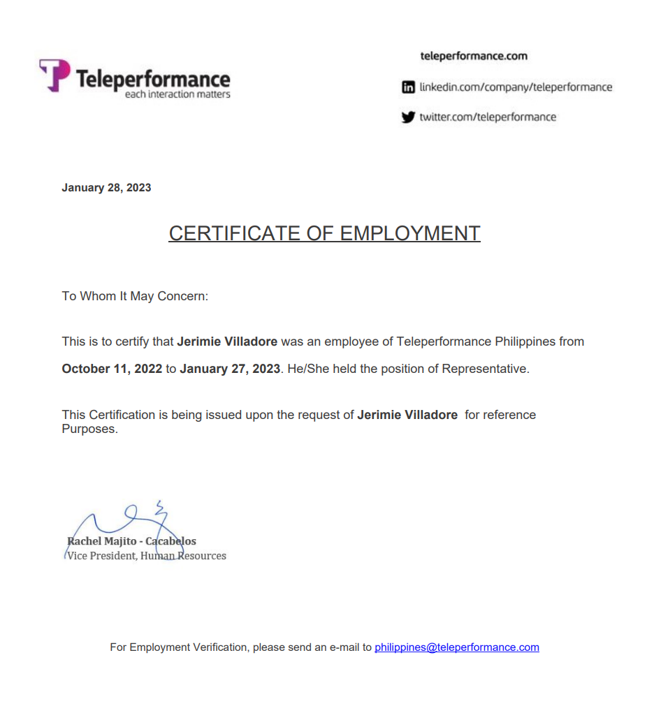 Teleperformance Philippines Customer Service Representative