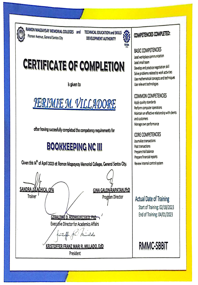 NCIII BOOKKEEPING