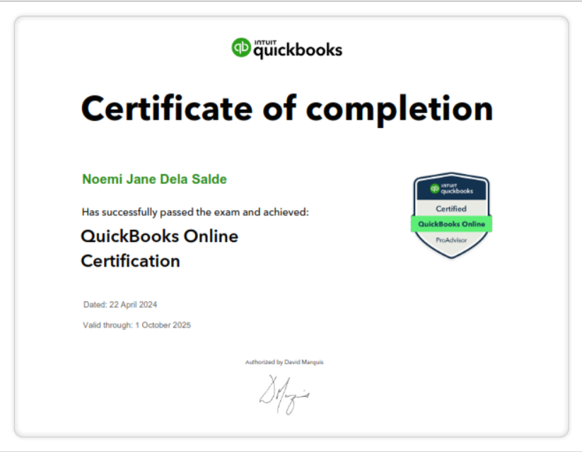 QuickBooks Certified