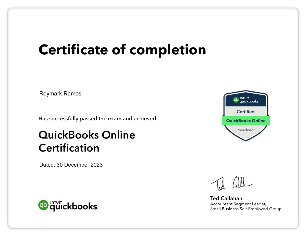 QuickBooks Online ProAdvisor