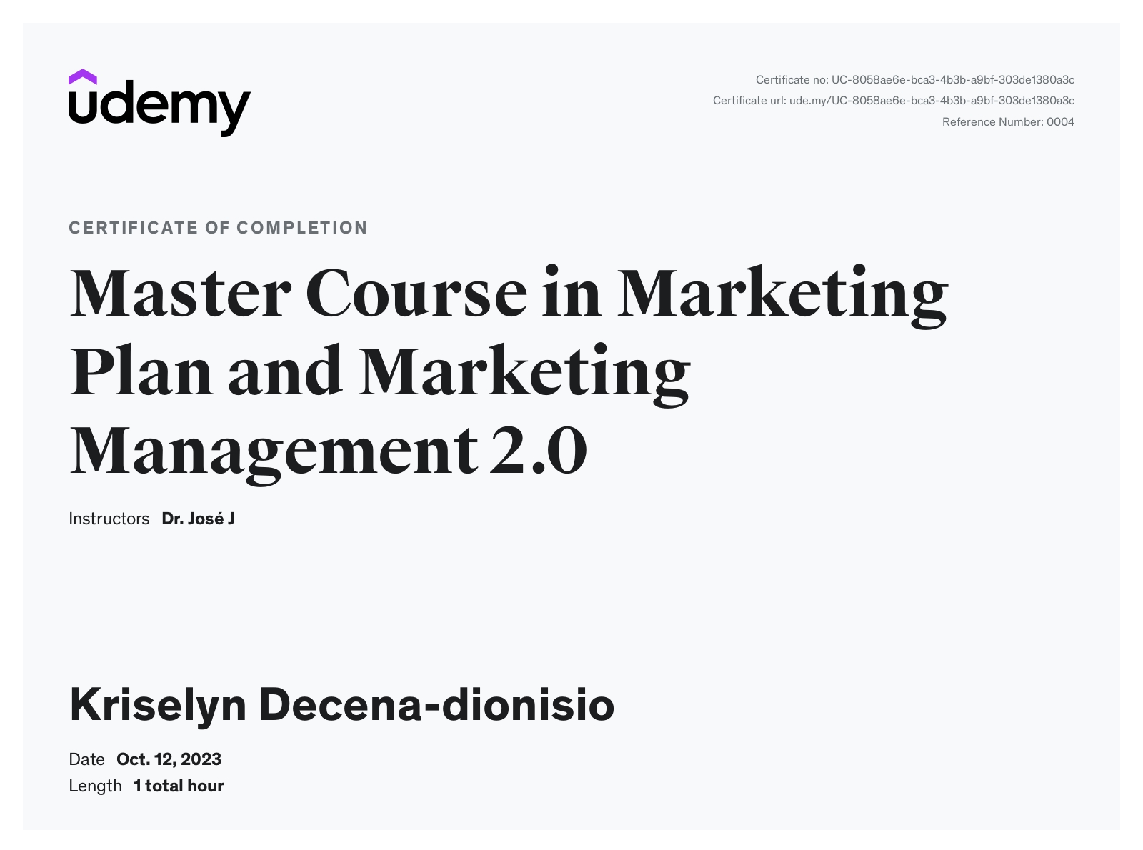 Master Course in Marketing Plan and Marketing Management 2.0