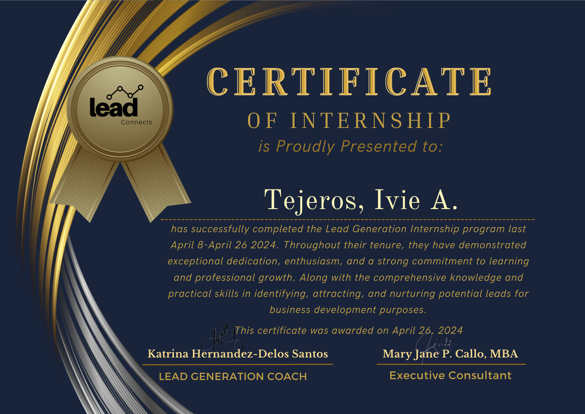 INTERNSHIP IN LEAD CONNECTS