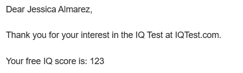 English IQ TEST LEVEL