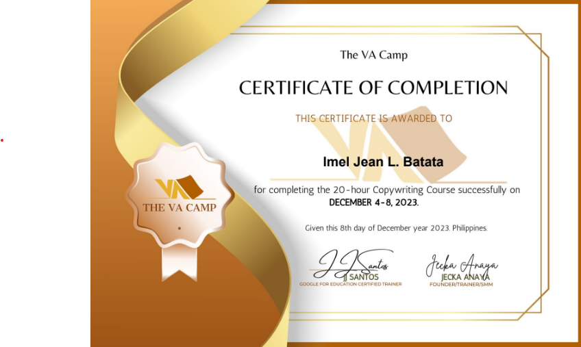 Copywriting Certificate