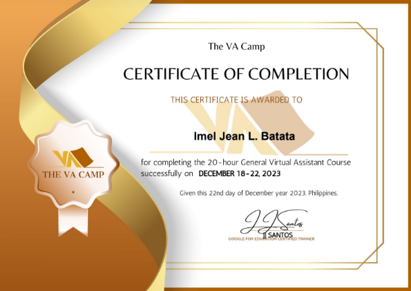 General Virtual Assistant Certificate