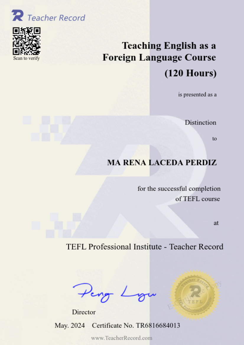 Teaching English as a Foreigh Course [TEFL]