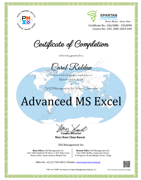 ADVANCED MS EXCEL