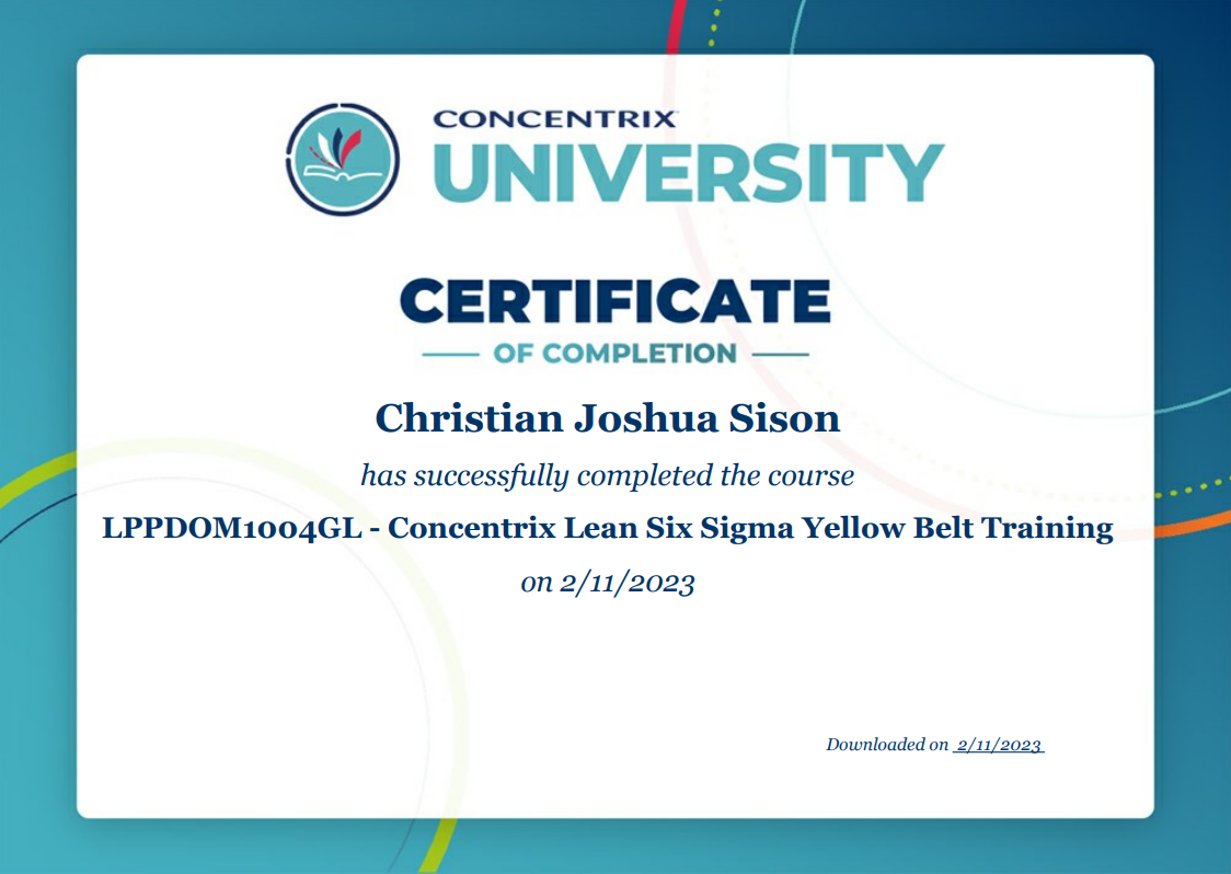 Concentrix - Lean Six Sigma Yellow Belt Training