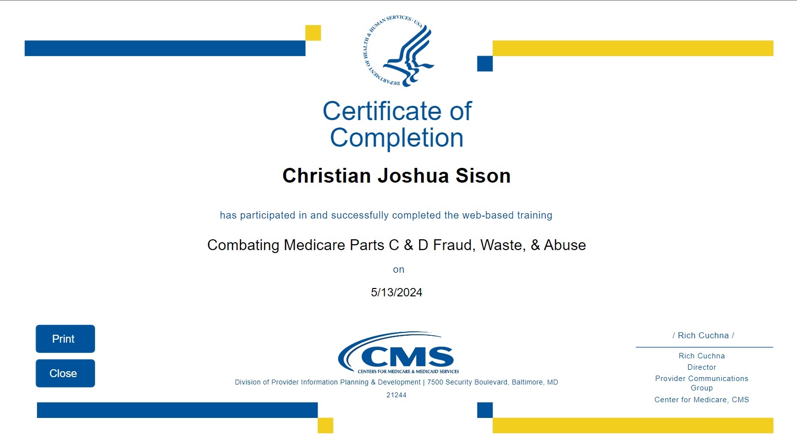 Combating Medicare Parts C & D Fraud, Waste, & Abuse