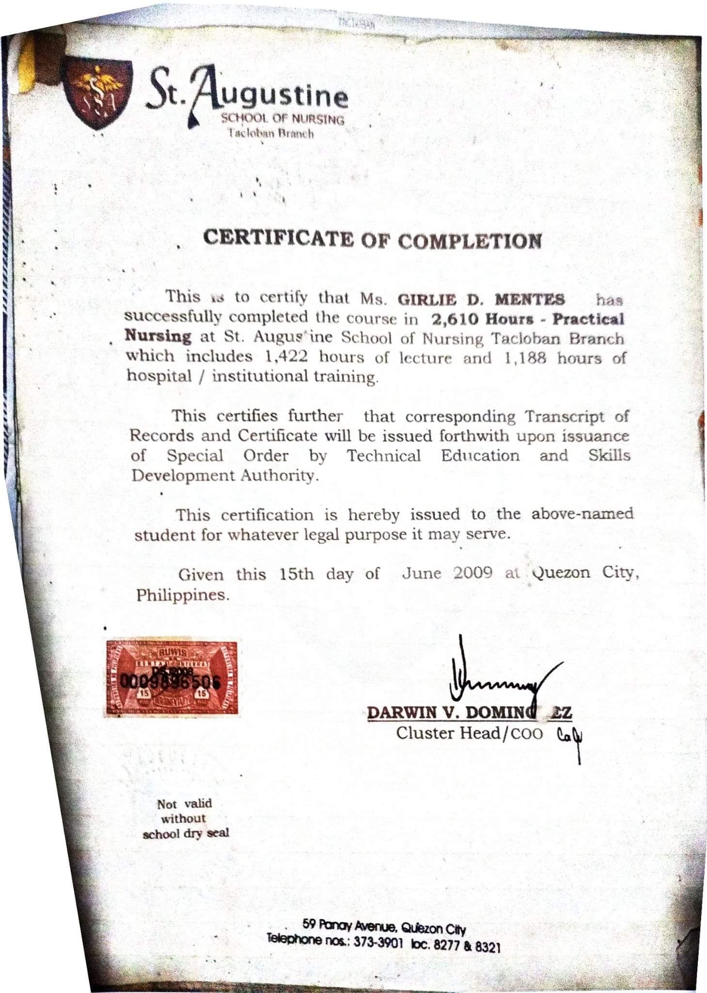 Work Cert